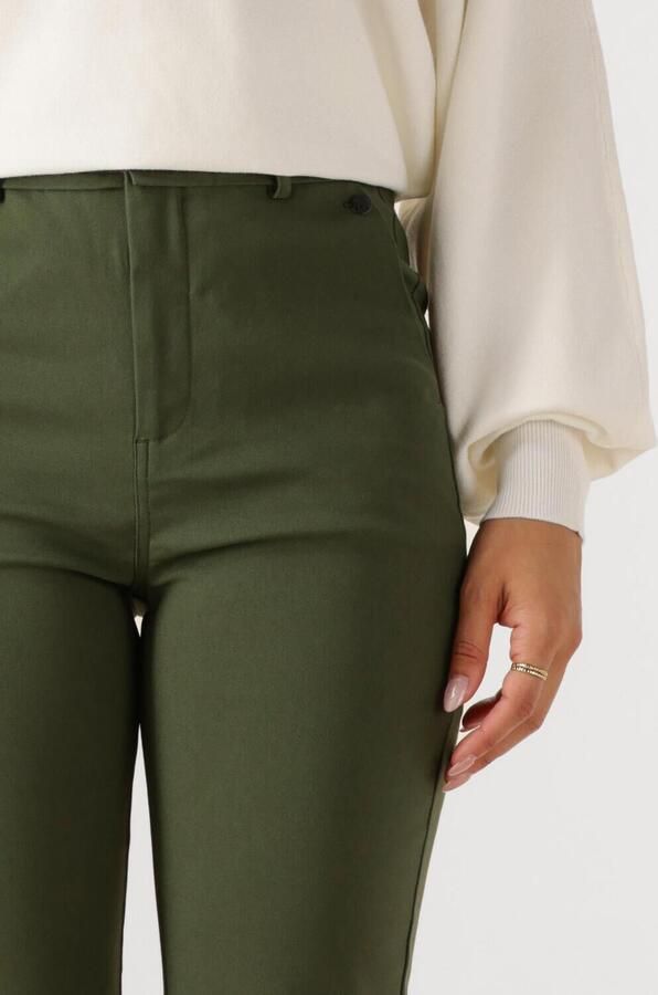 MINUS Dames Broeken Carma Flared Pant Donkergroen - Foto 2