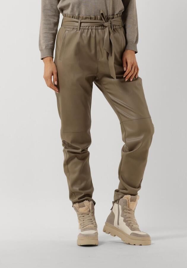 Minus Jayda Pu Pant Beige Damesbroek Beige Dames - Foto 3
