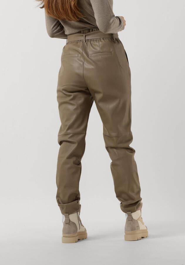 Minus Jayda Pu Pant Beige Damesbroek Beige Dames