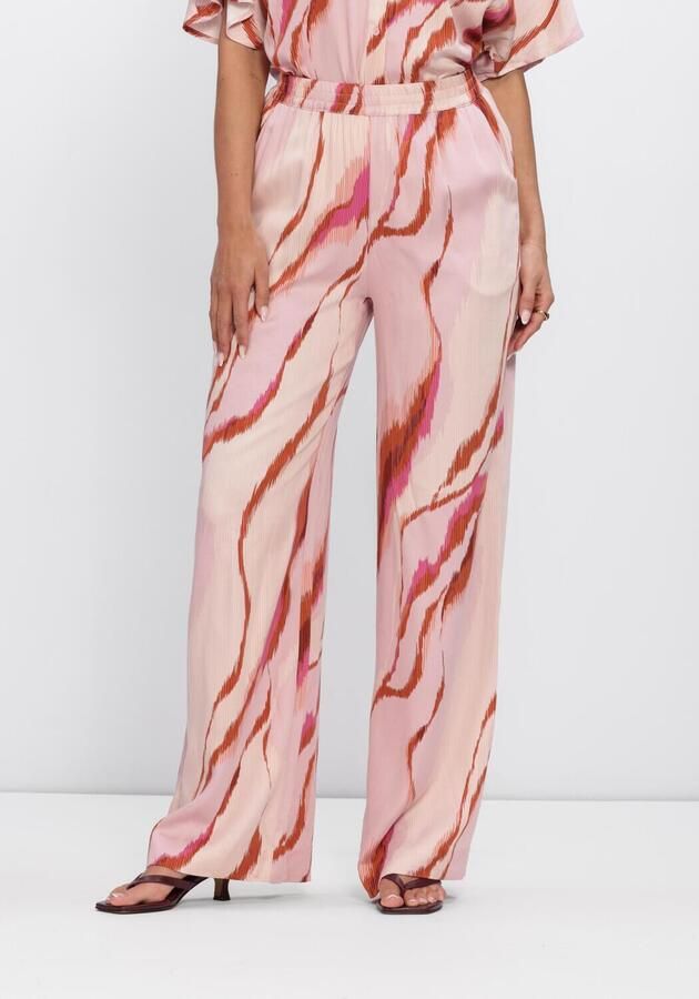 MINUS Dames Broeken Msluana Mid Waist Pant Roze