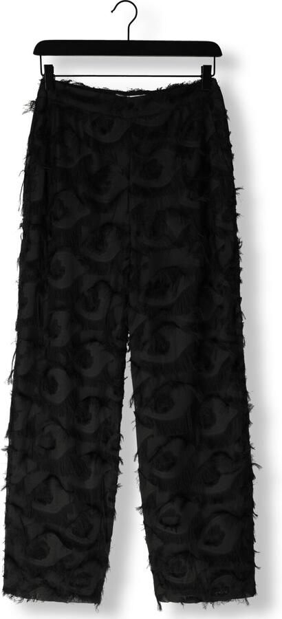 Minus Elegante franje hoge taille broek Black Dames - Foto 3