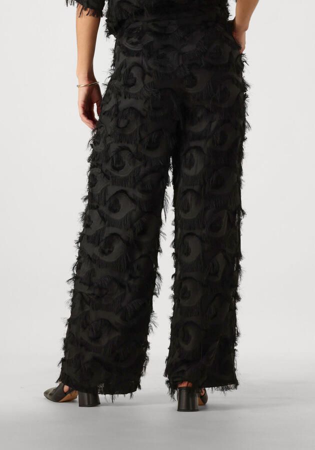 Minus Elegante franje hoge taille broek Black Dames - Foto 2