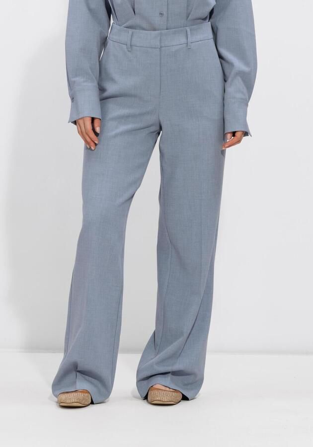 MINUS Dames Broeken Mswelma Mid Waist Pant Lichtblauw
