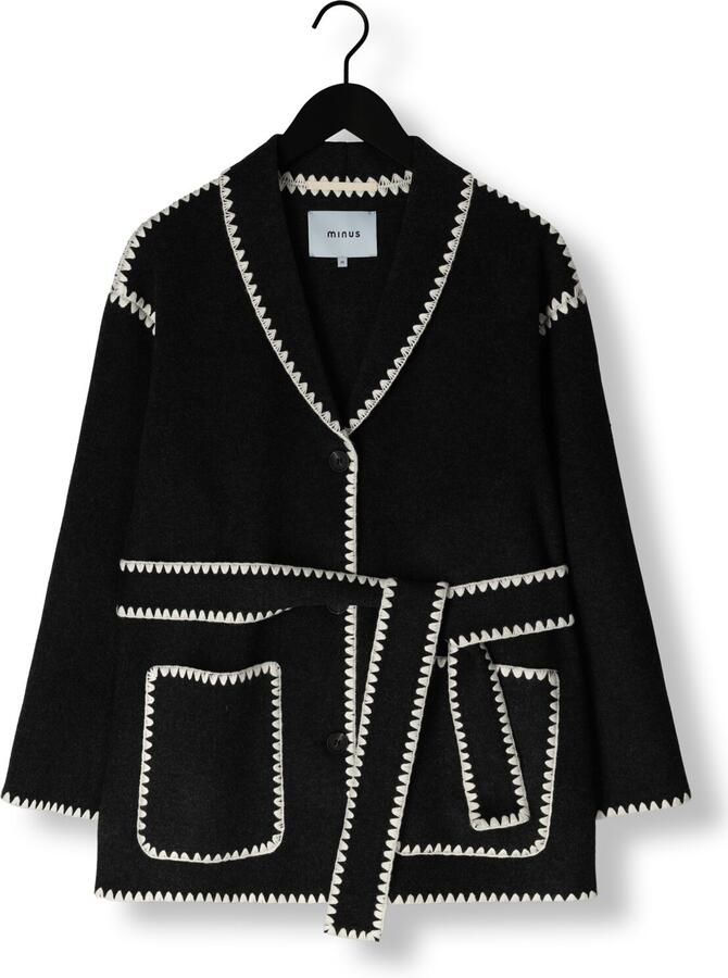 MINUS Dames Jassen Clara Belt Jacket Donkergrijs