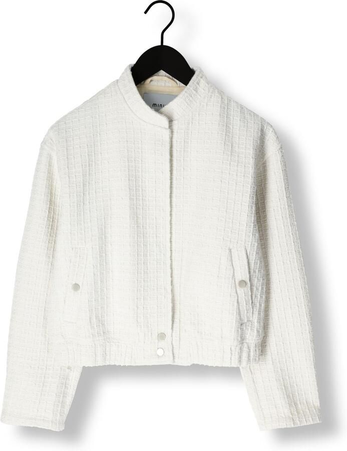 Minus Witte Bomberjack met Wafelpatroon White Dames - Foto 1