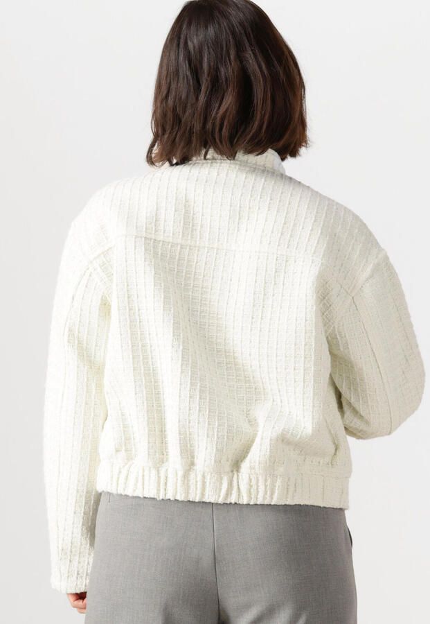 Minus Witte Bomberjack met Wafelpatroon White Dames - Foto 3