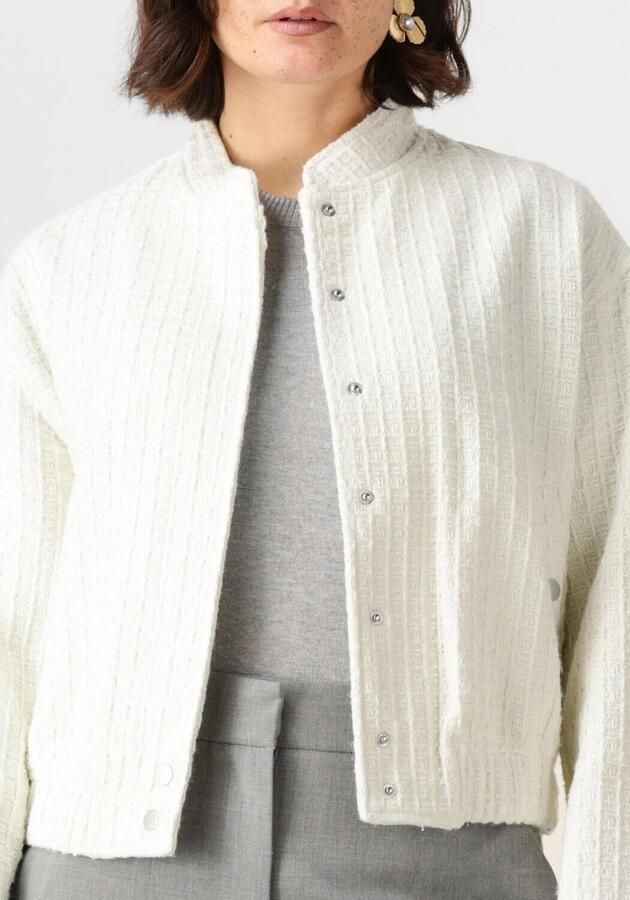 Minus Witte Bomberjack met Wafelpatroon White Dames - Foto 2