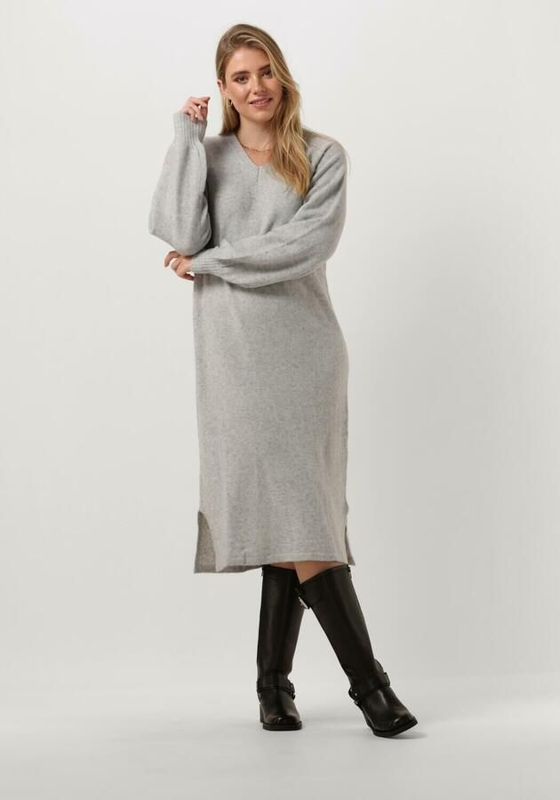 MINUS Dames Jurken Lilianne V-neck Midi Knit Dress Grijs - Foto 3