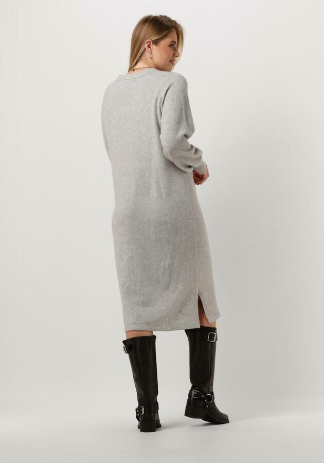 MINUS Dames Jurken Lilianne V-neck Midi Knit Dress Grijs