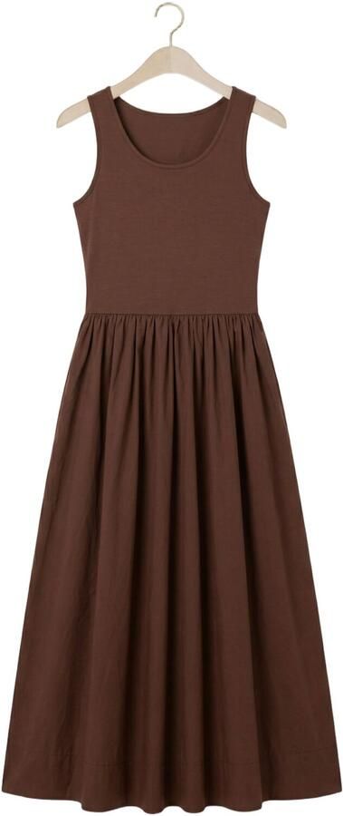 MINUS Dames Jurken Msmarie Midi Dress Bruin - Foto 4