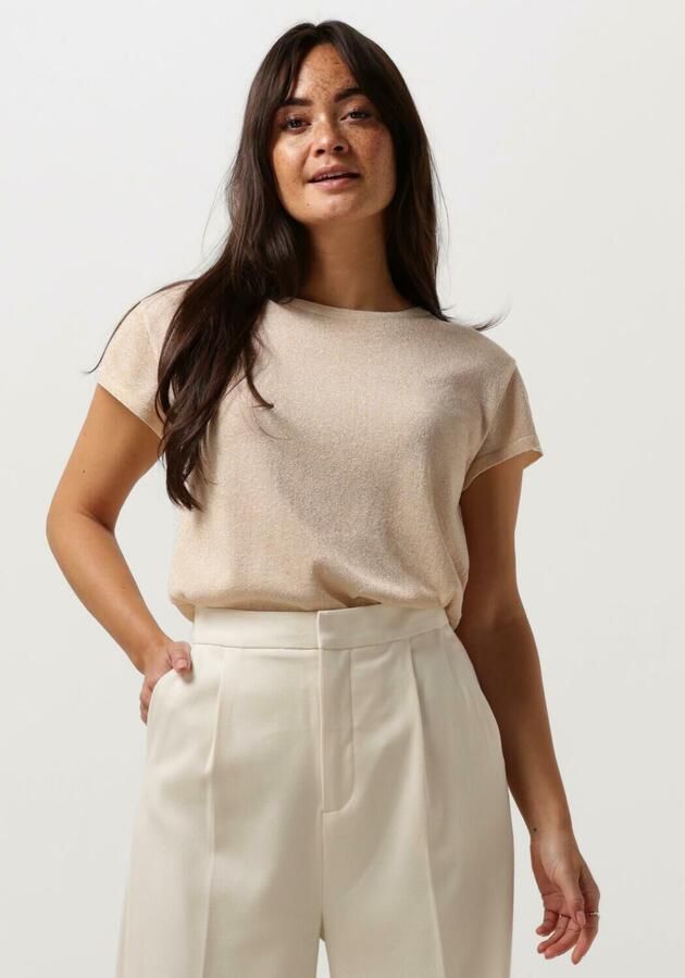 MINUS Dames Tops & T-shirts Carlina Knit Tee Goud