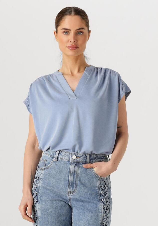 MINUS Dames Tops & T-shirts Fiba Modal T-shirt Lichtblauw - Foto 4