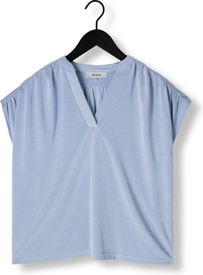 MINUS Dames Tops & T-shirts Fiba Modal T-shirt Lichtblauw - Foto 1