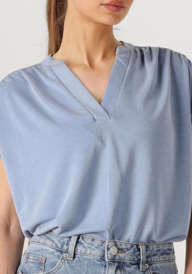 MINUS Dames Tops & T-shirts Fiba Modal T-shirt Lichtblauw - Foto 2