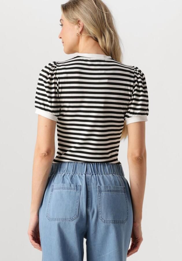 MINUS Dames Tops & T-shirts Johanna Striped Tee Wit