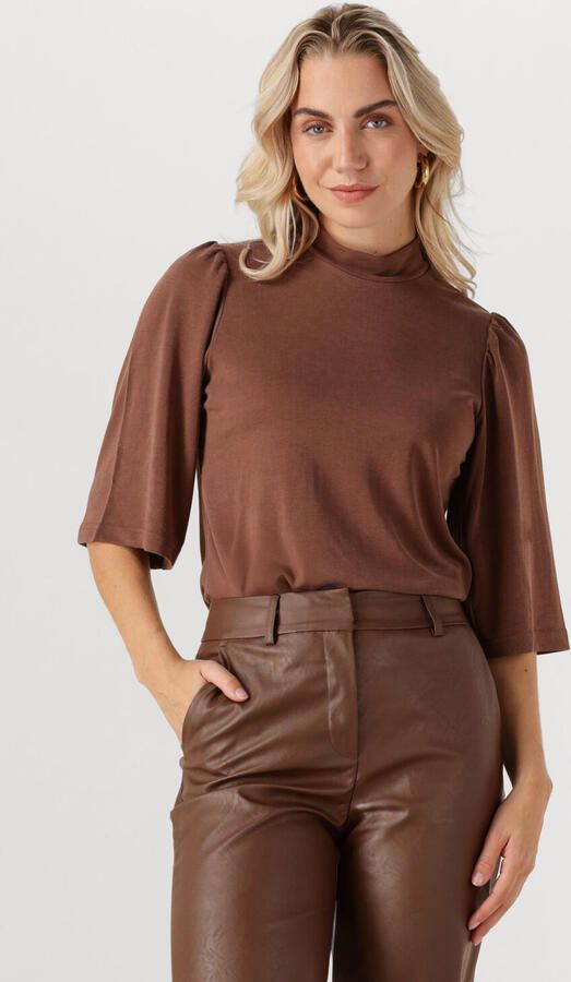 MINUS Dames Tops & T-shirts Kelli Modal T-shirt Bruin - Foto 4