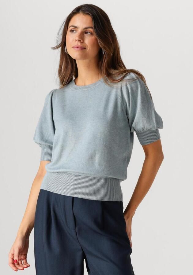 Minus Blauwe Gebreide Top voor Vrouwen Blue Dames - Foto 4