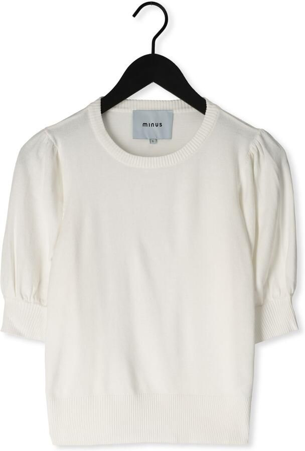 MINUS Dames Tops & T-shirts Liva Knit Tee Gebroken Wit - Foto 3