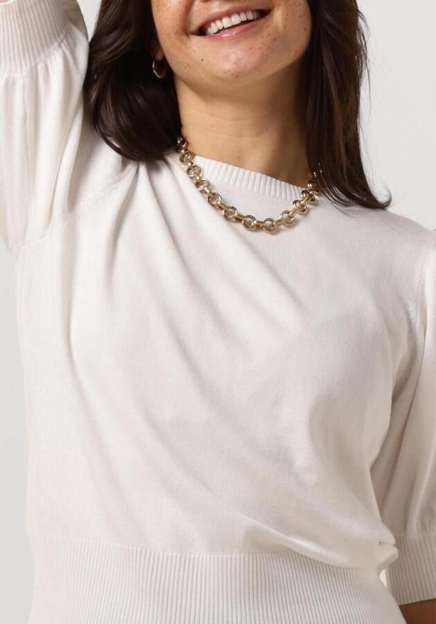 MINUS Dames Tops & T-shirts Liva Knit Tee Gebroken Wit - Foto 2