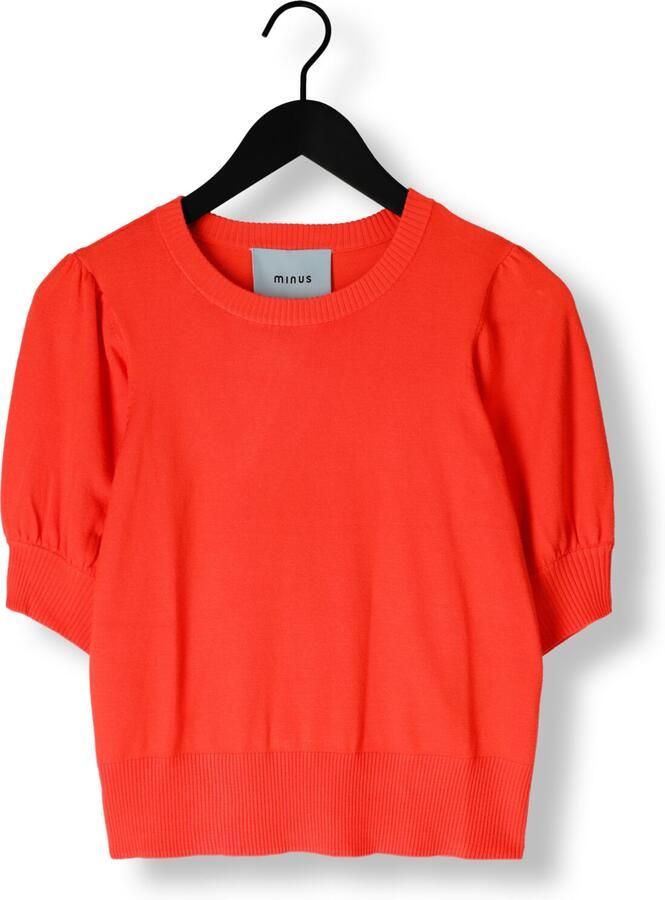 MINUS Dames Tops & T-shirts Liva Knit Tee Oranje - Foto 4