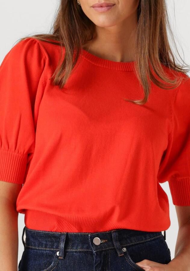 MINUS Dames Tops & T-shirts Liva Knit Tee Oranje - Foto 2