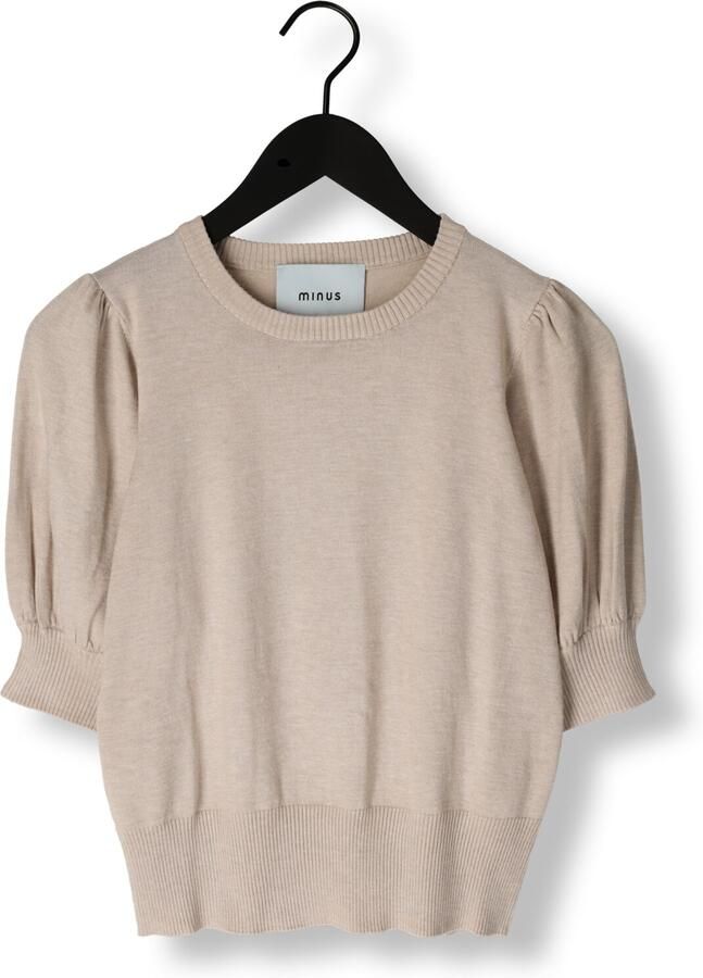 MINUS Dames Tops & T-shirts Liva Knit Tee Zand