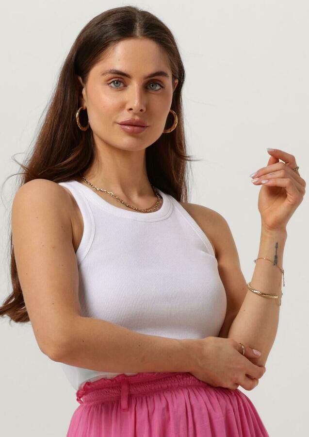 MINUS Dames Tops & T-shirts Maluna Gots Rib Top Wit - Foto 4