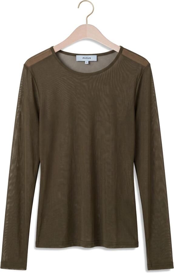 MINUS Dames Tops & T-shirts Msdajana Long Sleeve Top Khaki - Foto 4