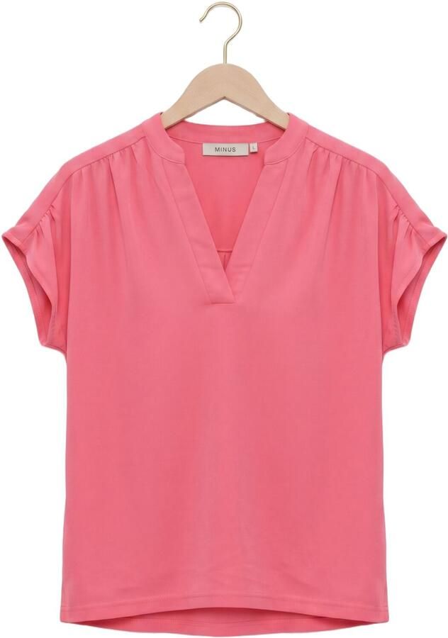 MINUS Dames Tops & T-shirts Msfiba Modal T-shirt Roze - Foto 2