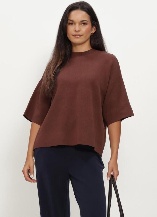 MINUS Dames Tops & T-shirts Mslupi Knit T-shirt Bruin
