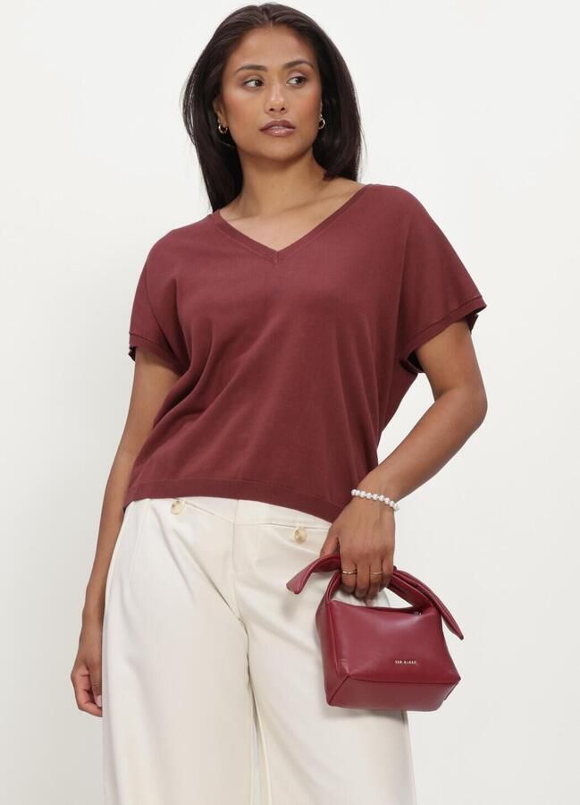MINUS Dames Tops & T-shirts Mspeyton Batsleeve Knit T-shirt Bordeaux