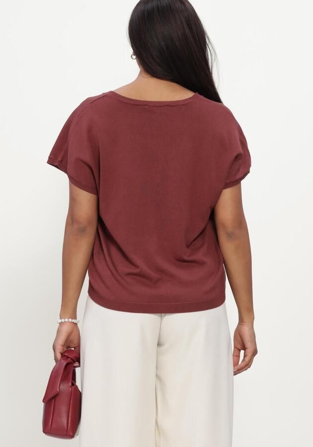 MINUS Dames Tops & T-shirts Mspeyton Batsleeve Knit T-shirt Bordeaux - Foto 4