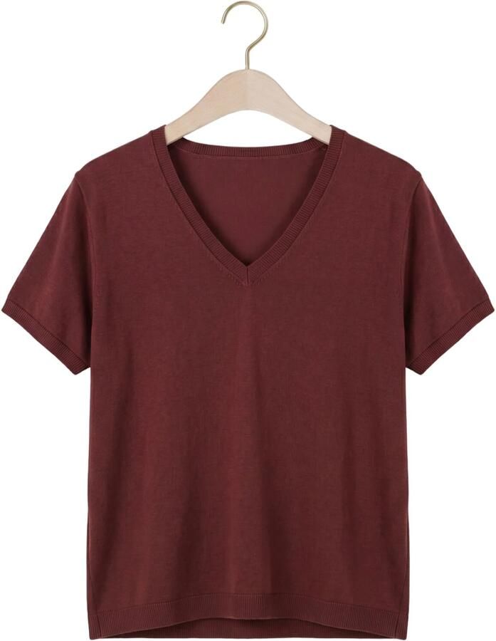 MINUS Dames Tops & T-shirts Mspeyton Batsleeve Knit T-shirt Bordeaux - Foto 2