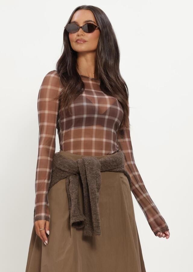 MINUS Dames Tops & T-shirts Msstefine Long Sleeve Top Bruin