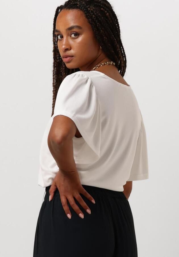 MINUS Dames Tops & T-shirts Rianne V-neck T-shirt Gebroken Wit - Foto 2