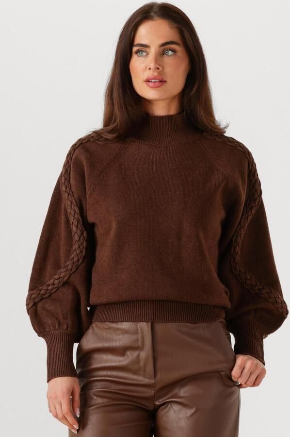 MINUS Dames Tops & T-shirts Vera High Neck Bruin - Foto 4