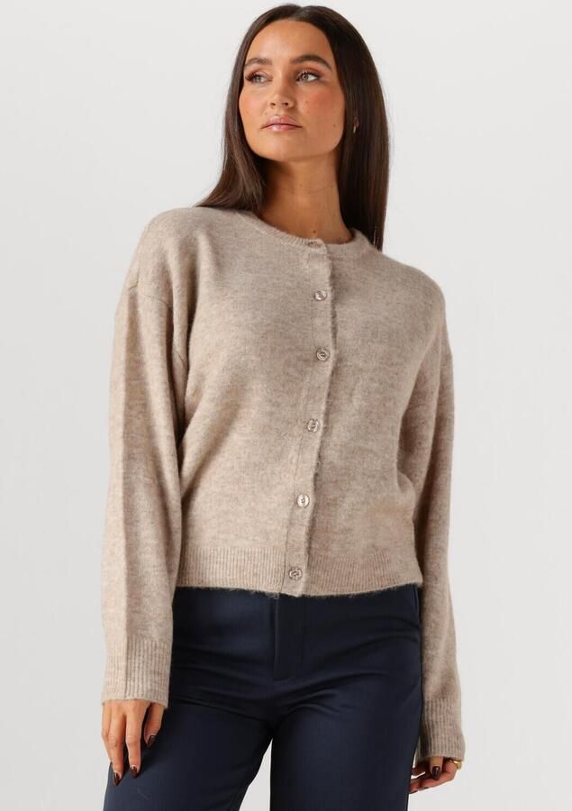 MINUS Dames Truien & Vesten Aurelia Knit Cardigan Beige - Foto 4