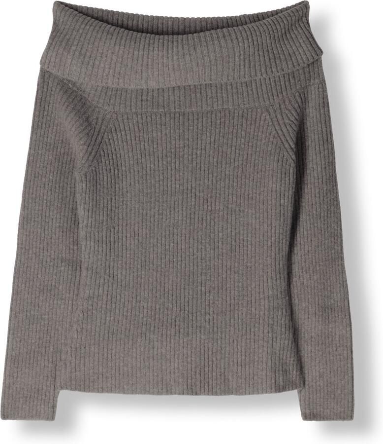 MINUS Dames Truien & Vesten Fame Off Shoulder Knit Pullover Grijs - Foto 1