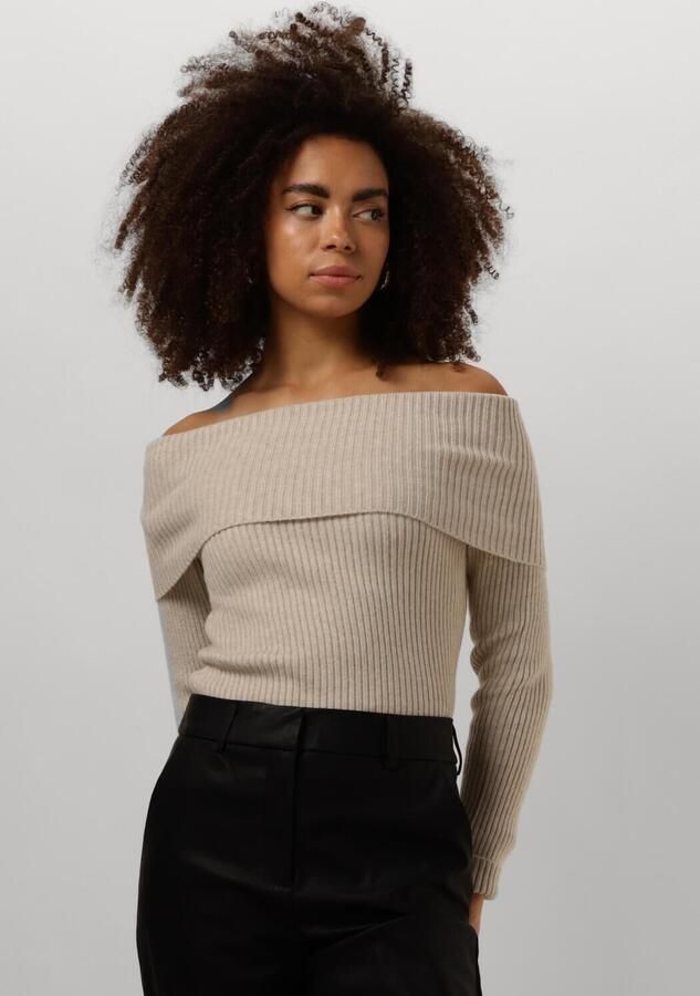 MINUS Dames Truien & Vesten Fame Off Shoulder Knit Pullover Zand - Foto 4