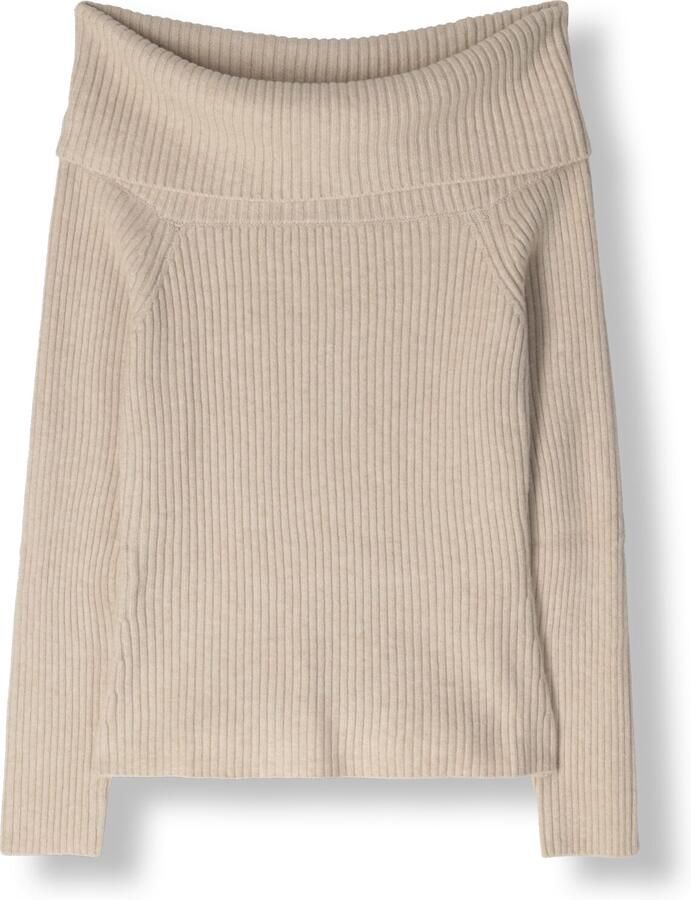 MINUS Dames Truien & Vesten Fame Off Shoulder Knit Pullover Zand
