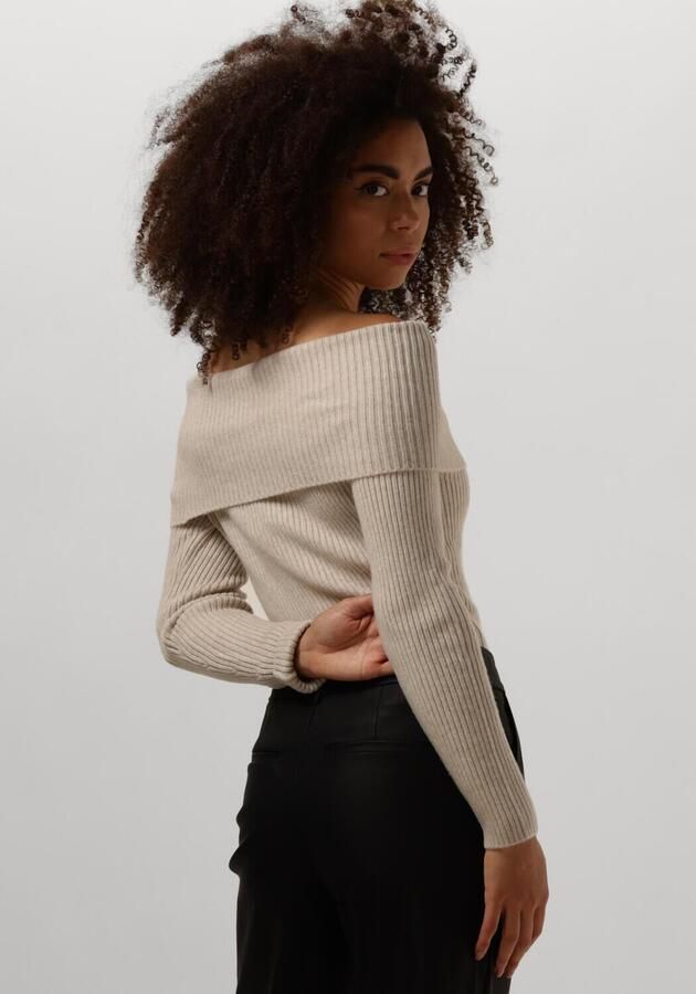MINUS Dames Truien & Vesten Fame Off Shoulder Knit Pullover Zand - Foto 2