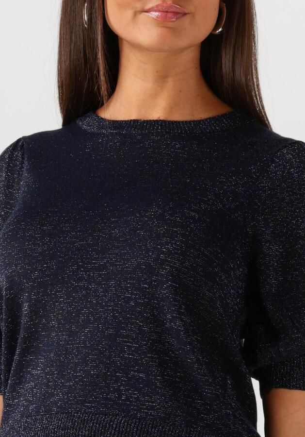 MINUS Dames Truien & Vesten Liva Puff Sleeve Metallic Knit Pullover Donkerblauw - Foto 2