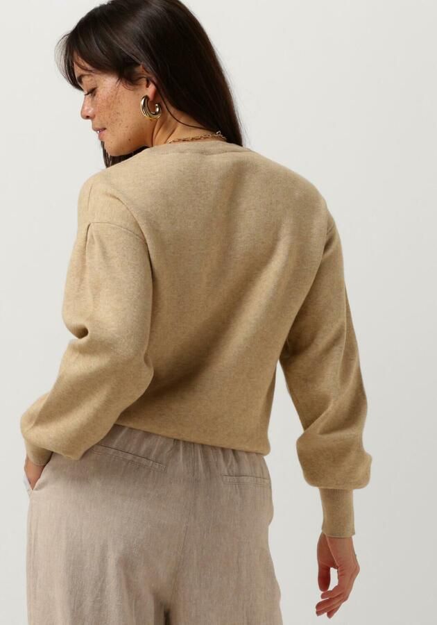 Minus Zand Knit Pullover Stijlvolle Wintertrui Beige Dames