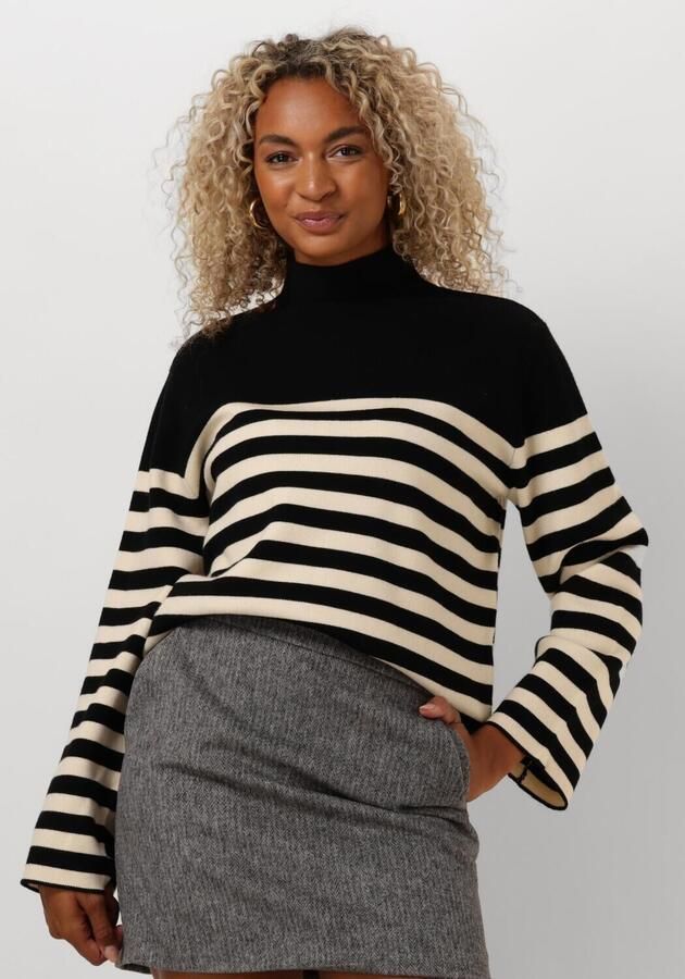 MINUS Dames Truien & Vesten Lupi Stripe Knit Pullover Zwart - Foto 4
