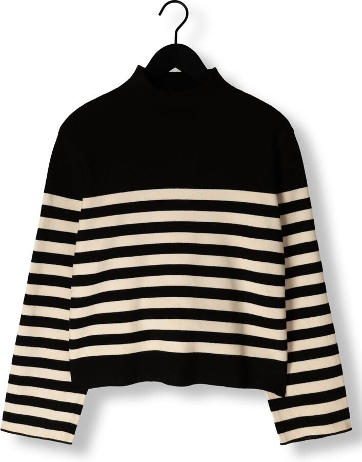 MINUS Dames Truien & Vesten Lupi Stripe Knit Pullover Zwart