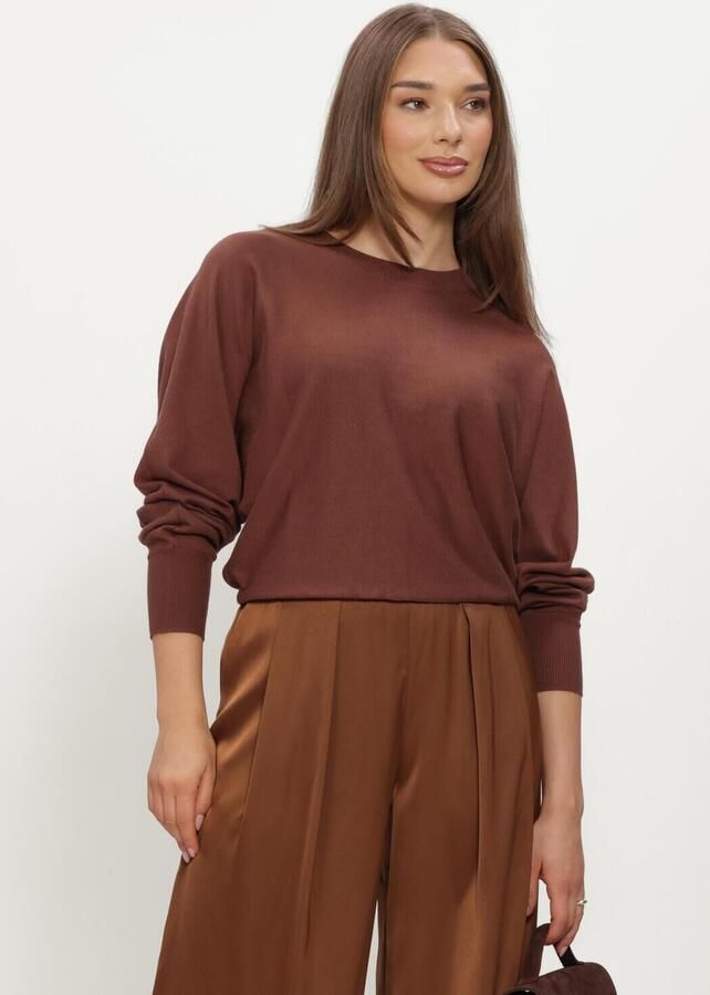MINUS Dames Truien & Vesten Msdana Bat Sleeve Knit Pullover Bruin