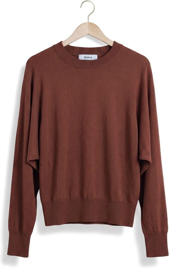 MINUS Dames Truien & Vesten Msdana Bat Sleeve Knit Pullover Bruin - Foto 4
