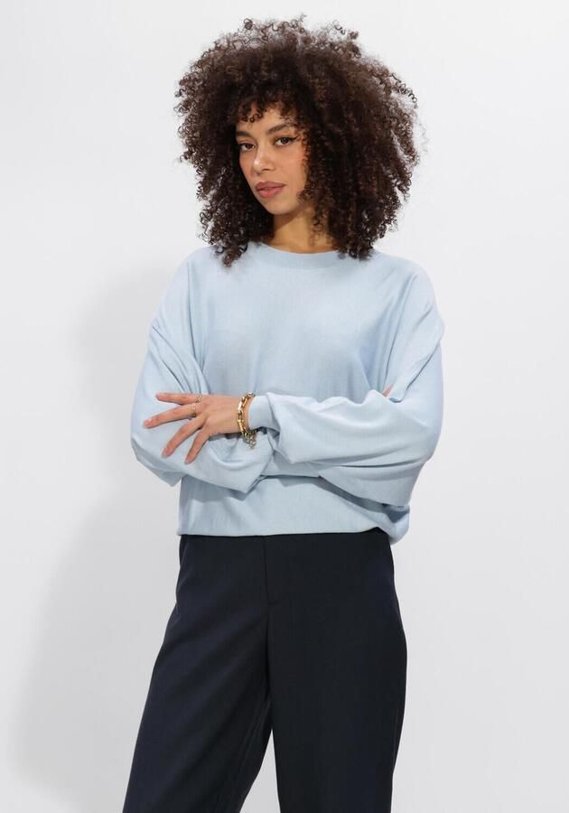 MINUS Dames Truien & Vesten Msdana Bat Sleeve Knit Pullover Lichtblauw