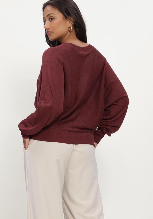 MINUS Dames Truien & Vesten Msdana Metallic Bat Sleeve Pullover Bordeaux - Foto 2