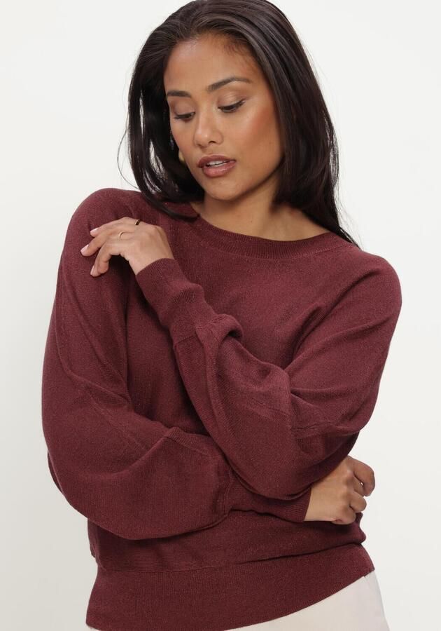 MINUS Dames Truien & Vesten Msdana Metallic Bat Sleeve Pullover Bordeaux - Foto 3